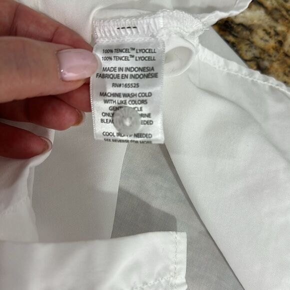 Lola River White Chest Pocket Short Sleeve Button Down Shirt Size L - Picture 6 of 8